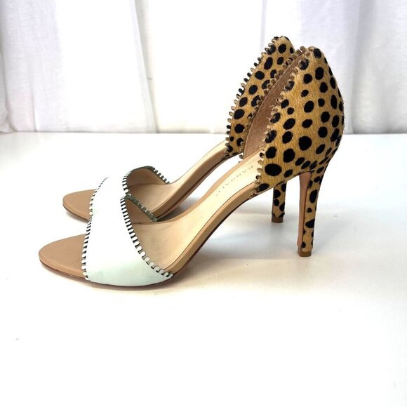 Loeffler Randall D'Orsay Leopard Animal Print Mint Heels Ladies Size 7 1/2 B - Picture 3 of 10